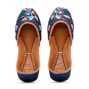 Fiesta hecha a mano Jutti Punjabi estilo Khussa para venta en línea último diseño nueva llegada cómoda señoras paquistaní Khussa - Product Image 5