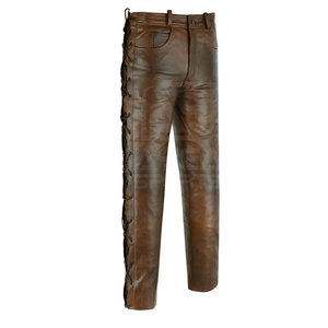 Pantalon en cuir pour homme de haute qualité, décontracté, couleur unie, best-seller, streetwear - Product Image 2