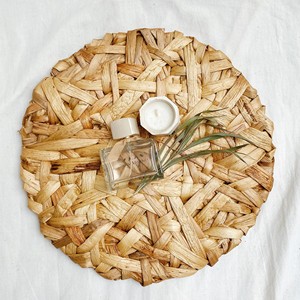 Water hyacinth place <b>mats</b> for dining <b>table</b> decor luxury style placemat charger plate low cost - Product Image 3
