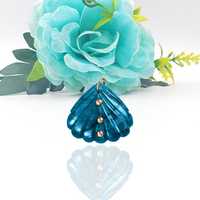 Pendentif en pierre naturelle multi-pierres lisses sculptées en coquillage pour collier, argent sterling 925 plaqué or, breloques pendentifs bijoux