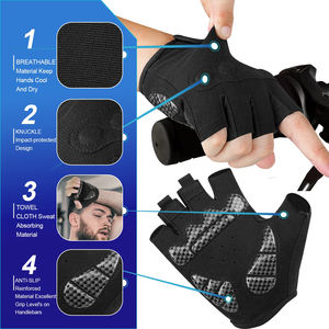 El mejor material Guante de medio dedo Carreras Ciclismo Guantes de motocicleta Ciclismo Bicicleta MTB Bicicleta Montar Guantes de ciclismo de montaña - Product Image 3