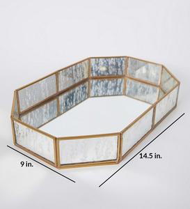 Grossiste et Fabricant Dernier Design Plateau Décoratif en Verre Antique Plateau Cadeau Personnalisé Fabriqué à la Main - Product Image 2