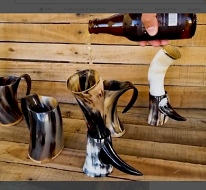 Tasse artisanale, tasse de corne à boire Viking pour adulte, cadeau d'anniversaire de bière Stein, cadeaux de mari, cadeau de Couples, cadeaux de Noël - Product Image 1