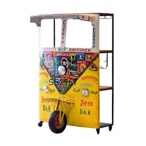 Comptoir de nourriture en fer artisanal, en bois, Design de Restaurant, hôtel, Style Taxi - Product Image 2