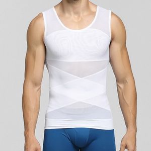 Camisetas de Compresión Casuales de Punto para Hombre, Moldeadoras de Cuerpo, Ropa Interior Ajustada para Abdomen, Camiseta sin Mangas, Prenda Moldeadora - Product Image 1