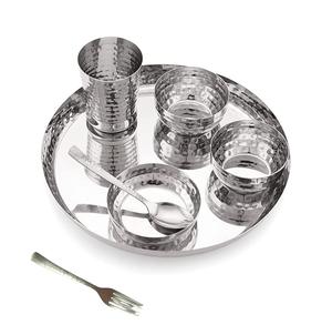 Plateau de nourriture Thali en acier inoxydable jetable de haute qualité meilleur ensemble de dîner de vente pour la maison hôtel mariage utilisation - Product Image 5