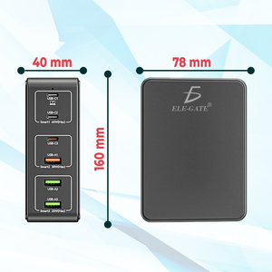Caricatore Rapido da Scrivania a 6 Porte 120W per Laptop, Computer e Telefoni Cellulari - Per Casa e Ufficio, Standard Presa USA - Product Image 3