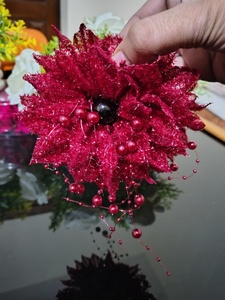 กิ๊บติดผมทรงดอกไม้ขนาดใหญ่สไตล์วินเทจ ผ้าลูกไม้ลายดอกไม้ ผ้าลายจุด แฟชั่นเครื่องประดับผม - Product Image 2