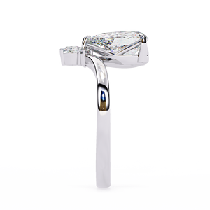 Anillo de diamante cultivado en laboratorio de corte de pera de 1,50 quilates, ajuste de racimo único, joyería de compromiso nupcial de oro amarillo, certificado IGI - Product Image 5