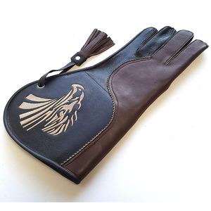 Gants de fauconnerie en cuir pour la chasse à l'aigle-Personnalisables portables et écologiques - Product Image 6