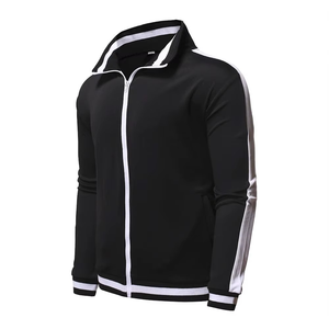 Traje deportivo informal para hombre con pantalones largos ajustados y Chaqueta de manga larga con cuello levantado y diseño de retazos Chándal deportivo - Product Image 2