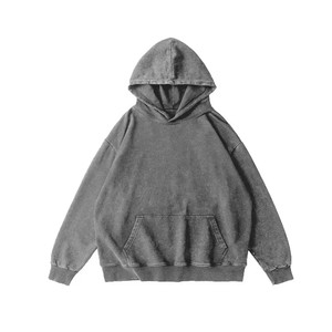 Personnalisé en gros pas cher 450 gsm sweat-shirt lavage à l'acide patch travail chenille patch pull à capuche - Product Image 6