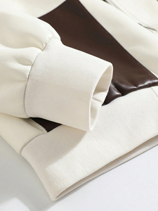 Chaqueta de Cuero Genuino con Logotipo y Estilo Personalizados para Hombre, Manga Larga, Corte Ajustado, Diseño de Parches, Chaquetas de Cuero de Moda Primavera - Product Image 6