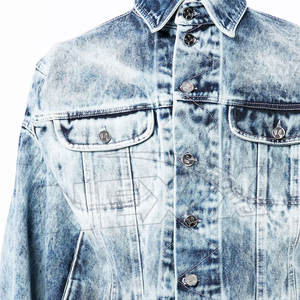 Vêtements d'hiver Jeans décontractés Vestes en jean de couleur unie Veste en jean boutonnée Vestes en jean pour hommes - Product Image 5