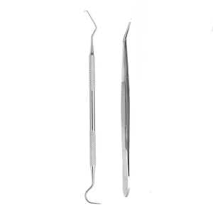 Kit d'instruments dentaires manuels en acier inoxydable de haute qualité, 3 pièces, comprenant un grattoir à dents, un miroir buccal, une sonde, un détartreur chirurgical - Product Image 6