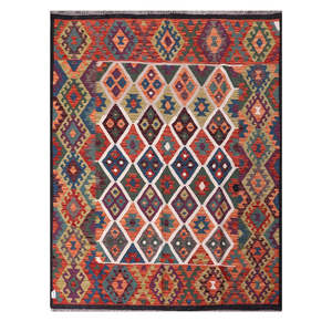 Tapis Kilim d'Afghanistan Maimana 236 X182 cm Décoration d'intérieur Tissu Fait main Tapis traditionnel afghan - Product Image 1