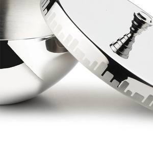 Modern Style Polished Stainless <b>Steel</b> <b>Bowl</b> with Lid Handicraft Metal for Business Gifts Customizable Wholesale Price - Product Image 3