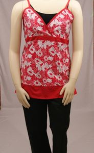 Ladies fashion Printed <b>Dress</b> round neck with <b>elasticated</b> sleeves - Product Image 2