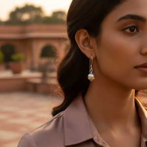 Pendientes de Plata de Ley 925 para Mujer, Estilo Vintage, con Diseño de Bola, Gota, Flor, Perla, Diamante, Circonita, para Bodas y Fiestas - Product Image 1