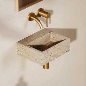 Lavabo en marbre foncé Emperador <span class=keywords><strong>de</strong></span> qualité supérieure, évier en pierre naturelle, meuble <span class=keywords><strong>de</strong></span> <span class=keywords><strong>salle</strong></span> <span class=keywords><strong>de</strong></span> bain moderne <span class=keywords><strong>de</strong></span> luxe, lavabo design - Product Image 4