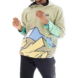 Sudaderas con capucha Unisex de media cremallera de algodón con estampado de pantalla de diseño 3D personalizado de alta calidad con logotipo bordado para hombre ajustadas regulares - Product Image 1