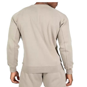 Ensemble de survêtement deux pièces pour homme en molleton de coton respirant, grande taille, avec logo personnalisé, fermeture éclair intégrale, idéal pour l'hiver et le sport - Product Image 5
