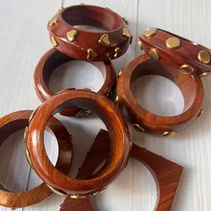 Eco Conscious Handmade Wooden Bangles <b>Bracelet</b> for Women Rustic Natural Wooden Bangles <b>Bracelet</b> with Smooth Matte Finish - Product Image 4