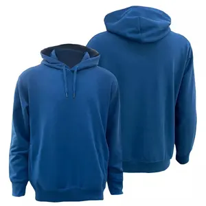 Sudadera con capucha de algodón para hombre, ropa de calle con logotipo personalizado, lisa, doble capa, Color sólido, 100%