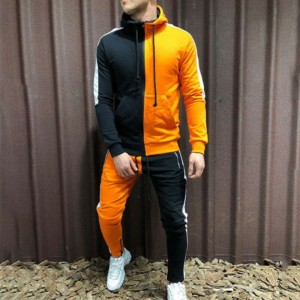 Chándal para hombre, ropa de calle, sudadera con capucha con estampado desgastado, conjunto de pantalones de chándal bordado personalizado para hombres, Sudadera con capucha Vintage lavada con ácido - Product Image 3