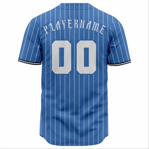 Op maat gemaakt honkbalshirt, unisex, marineblauw, rode bies, korte mouw, knoopsluiting aan de voorkant, teamnaam, nummer, volledig bedrukt, ademend, grote maten - Product Image 6