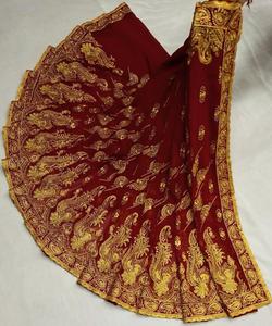 Georgette Mirror Work Sarees Avec Blouse Piece-Fabricant de gros pour les vêtements indiens et pakistanais pour femmes dans les tailles adultes Ethnic - Product Image 6