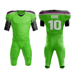 Uniformes de fútbol americano Transpirable Poliéster de alta calidad Secado rápido Medias mangas Diseño unisex Ropa deportiva impresa para hombres - Product Image 1