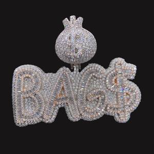 Personalizado CVD diamante 18K oro sólido fino colgantes y dijes IGI certificado Baguette corte diamante helado Hip Hop colgante para hombres - Product Image 6