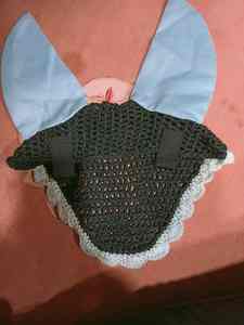 Haut de gamme équitation Crochet oreille Bonnet paillettes à la main mouche voile accessoires ensemble assorti pour chevaux - Product Image 3