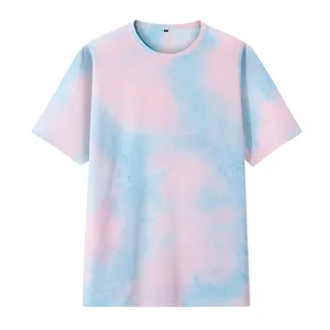 Tie Dye T Shirts Multi Gekleurde Sneldrogende 100% Katoenen Tie Dye T Shirts Ademend Hoge Kwaliteit Custom Logo En Design Oem