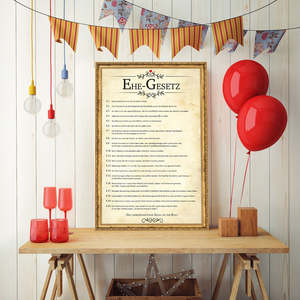 Marriage Law <b>Poster</b> MDF Material for Wedding Occasions - Product Image 2