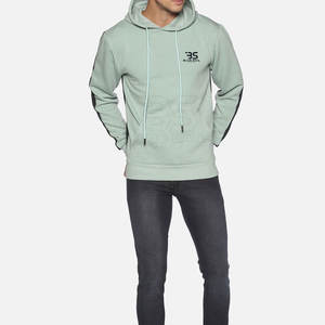 Sweats à capuche streetwear pour hommes, 100% coton, avec logo personnalisé, épaules tombantes, sweats à capuche pour hommes en vente en ligne, vente en gros - Product Image 5