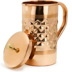 Jarra de cobre puro de alta calidad para agua potable, ligera y portátil con elegante acabado brillante para uso diario - Product Image 2