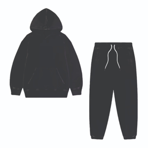 Survêtement Homme Effet Délavé Acide, Qualité Professionnelle, Séchage Rapide, Respirant, 100% Coton, Léger pour l'Hiver, Tenue de Jogging – Meilleures Ventes - Product Image 2