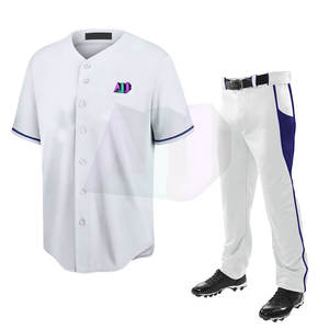 Los Mejores Conjuntos de Béisbol en Equipo con Ajuste Transpirable de Poliéster 100% Duradero, Detalles Atléticos Elegantes y Personalizables para Jugadores Adultos - Product Image 1