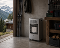 Chauffage au gaz infrarouge portable Bartolini de haute qualité, brûleur en acier inoxydable, classe d'efficacité énergétique, pour chambre à coucher et usage domestique