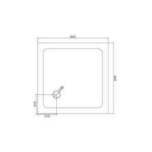 ถาดรองอาบน้ำอะคริลิคทรงสี่เหลี่ยม 80x80 ซม. รุ่น Aosta ของ Koricini ดีไซน์อิตาลี สำหรับเฟอร์นิเจอร์ห้องน้ำ - Product Image 6