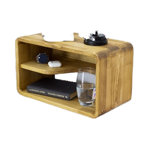 Table de chevet flottante moderne en bois avec 2-4 tiroirs | Meubles de chambre à coucher écologiques faits à la main | Quincaillerie incluse - Product Image 1