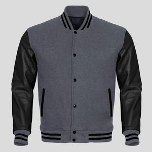 University Letterman Versity Jacket avec manches en cuir véritable Blouson d'aviateur blanc pour homme CollegeBaseballjacket pour homme - Product Image 3