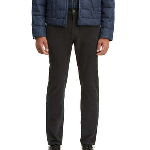 Pantaloni Levi's da Uomo 502 Taper in Corduroy Neri 100% Cotone Taglia 32x30 Antipiega Decorati con Cerniere Stile Formale Lavaggio Colorato - Product Image 1