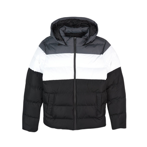 Chaqueta de Plumón Impermeable de Talla Grande, 80% Plumón, Abrigo de Invierno Cálido y Aislado, Ajuste Suave y Cómodo, Ropa de Exterior Duradera, Estilo Color Block - Product Image 1