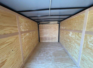 High Quality Steel Enclosed Cargo Trailer Double Axle LED <b>Lights</b> 45m Max Payload Rock Solid 5x8 7x16TA Extra Height - Product Image 6