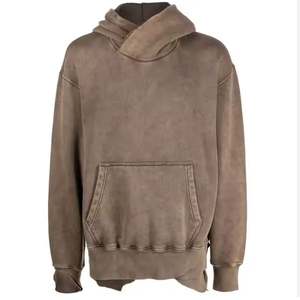 Sweat à capuche et sweat-shirts pour hommes lavés à l'acide sur mesure Sweats à capuche en coton épais de haute qualité Pull pour hommes Sweats à capuche pour hommes - Product Image 3