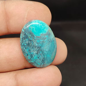 Cristal de turquoise tibétain 100% naturel, fabrication artisanale de bijoux, cabochon - Product Image 3