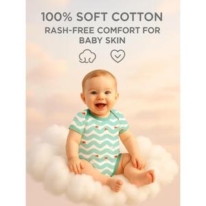 Polka Tots Pack de 6 Wave Print Mini Newborn Gift Cesto Set-Azul - Product Image 2